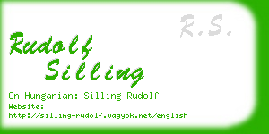 rudolf silling business card